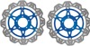 Front VEE Brake Rotors - Blue - VEE Style Brake Rotor - Blue Center Front Set