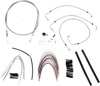 Extended Braided S.S. Control Cable Kit for Baggers - 14" tall bars (non-ABS)