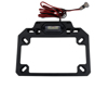 Adjustable License Plate Bracket w/ LED Light - For universal license plate mounting