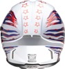 Z1R Jackal Patriot Helmet Gloss White/Blue/Red - Small - Full-face helmet with drop-down sun visor