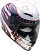 Z1R Jackal Patriot Helmet XS Blue/White/Red - Full Face Helmet with Drop Down Sun Visor