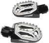 Qualifier Footpegs Black/Silver - For 98-20 Beta Husqvarna KTM Sherco