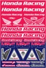 Universal Graphic Kits - Hon Racing Sticker Sheet