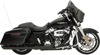 Dual Black 4" Slip On Exhaust Slash-Down - For 17-21 Harley Touring
