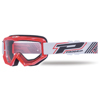 3201 Black / Red / White Raceline Goggles - Clear Lens