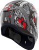 ICON Airform Kryola Kreep MIPS Helmet XS Silver - Full-face MIPS helmet with Kryola Kreep graphic