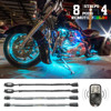 Flex Strips 7 Color LED Accent Light MC/ATV Kit (8xCompact Pods + 4x10In)