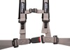 Auto Buckle Seat Harness 2" 2x2 4PT Gray