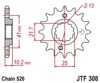 Steel Front Sprocket w/ Rubber Damper - 15 Teeth - New JT!