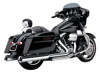 4.5" PowrFlo Chrome Dual Slip On Exhaust - For 95-16 H-D FLH/FLT Touring