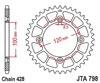 Black Aluminum Rear Sprocket - 47 Teeth 428 Pitch