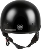 GMAX HH-45 Half Helmet Naked Black Large - DOT Approved Half Helmet For Street Use