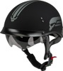 GMAX HH-65 Retribution Helmet Matte Black/Silver Medium - Medium size helmet by GMAX