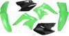 Green/Black Plastic Kit - Original 08 - For 06-08 Kawasaki KX250F