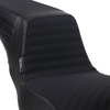 Kickflip Pleated Gripp Tape Vinyl 2-Up Seat - Black - For 18-20 FLDE FLHC