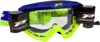 3450 Yellow / Blue Riot Goggles - Light Sensitive Lens w/ Roll-Off System