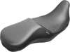 Outcast Smooth Vinyl 2-Up Seat - Black - For 08-20 Harley FLH FLT