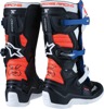 Moose Offroad Youth Tech 7S Boots Black/Red/White/Blue Sz 7 - Youth off-road boots, size 7, black/red/white/blue