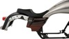 Low-Profile Suede Dbl-Diamond Leather 2-Up Seat - Harley FLH FLT w/Razorback