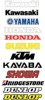 Generic Fork and Swingarm Stickers - Kaw Wh Frk-S/A Kit '06 Fx