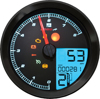 LCD Color Change Speedo and Tachometer - Black