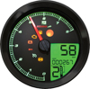 LCD Color Change Speedo and Tachometer - Black