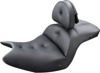 Heated Road Sofa Pillow 2-Up Seat Black w/Backrest - For GoldWing