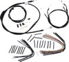 Extended Black Control Cable Kit For Dynas - 16" tall bars