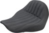 Knuckle Ribbed Solo Seat Black Gel - For 18-20 Harley FLSB FXLR