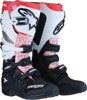 Moose Offroad Tech 7 Boots Black/Red/White Size 13 - Off-road riding boots for MX and enduro