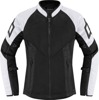 ICON Women's Mesh AF Jacket Black/White L - Durable sport fit mesh jacket