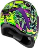 ICON Airform Hippy Dippy Helmet 3XL Green/Purple - Full-face helmet with glow graphics