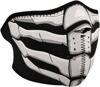 Half-Face Neoprene Mask - Face Mask Neo 1/2 Glow Bones