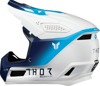 Thor Fleet Storm Helmet Gloss White/Navy/Blue M - MX helmet with ERT tech, gloss white/navy/blue