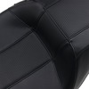 Outcast Carbon Fiber Vinyl 2-Up Seat - Black - For Harley FLH FLT