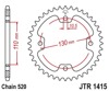 Steel Rear Sprocket - 37 Tooth 520 - For 08-14 Kawasaki KFX450R