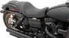 3/4 Basketweave Leather Solo Seat Black Low - For 06-17 Harley Dyna