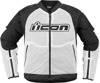 ICON Overlord3 Mesh Jacket Men's L White/Black - Breathable mesh sport jacket for hot weather