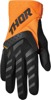 Thor Spectrum Gloves Men's Small Black/Orange - Men's MX gloves in Black/Orange, size Small