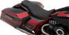 Predator Double Diamond 2-Up Seat Black/Silver Forward - Harley FLH FLT