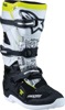 Moose Offroad Youth Tech 7S Boots Black/White/Yellow Size 8 - Youth motocross boots with premium protection