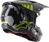 SM5 Rover Full Face Offroad Helmet Gloss Gray/Yellow Small