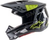 SM5 Rover Full Face Offroad Helmet Gloss Gray/Yellow Small