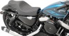 Caballero Diamond SR Leather 2-Up Seat - Black - For 04-20 Harley XL