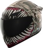 ICON Domain Grand Maw Helmet XS Gray - Full-face helmet with Grand Maw graphic