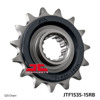 Steel Front Sprocket w/ Rubber Damper - 15 Teeth - New JT!