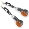 Mini Stalk Marker Light Round - Amber Lens - Carbon Housing