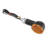 Mini Stalk Marker Light Round - Amber Lens - Black Housing