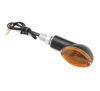 Mini Stalk Marker Light Oval - Amber Lens - Black Housing