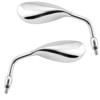 Motorcycle Tapered Oval Mirror - Pair